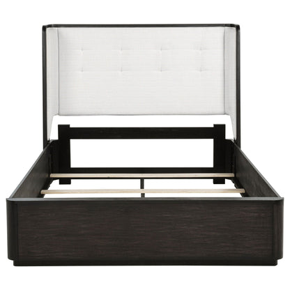Leandro 55-inch Queen Wingback Bed Burnished Black