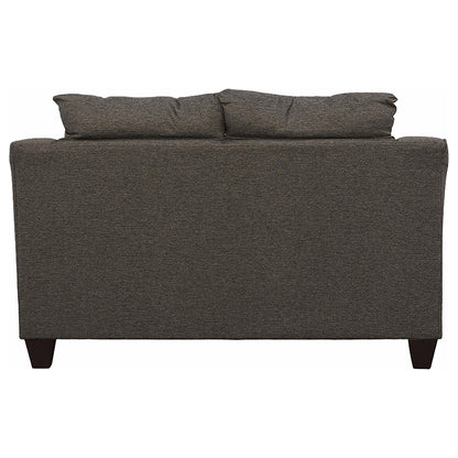 Salizar 2-piece Upholstered Flared Arm Sofa Set Grey