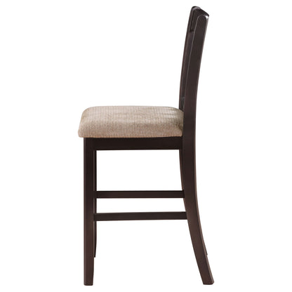 Lavon Wood Counter Height Dining Chair Tan and Espresso (Set of 2)