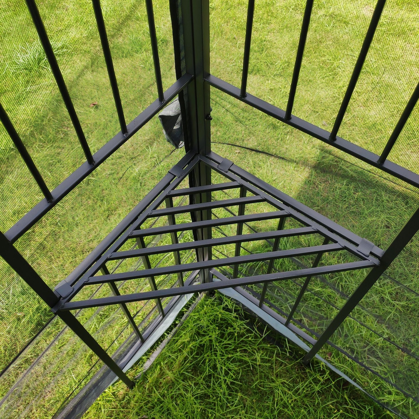 Patio Gazebo Tent With Ventilated Double Roof And Mosquito Net