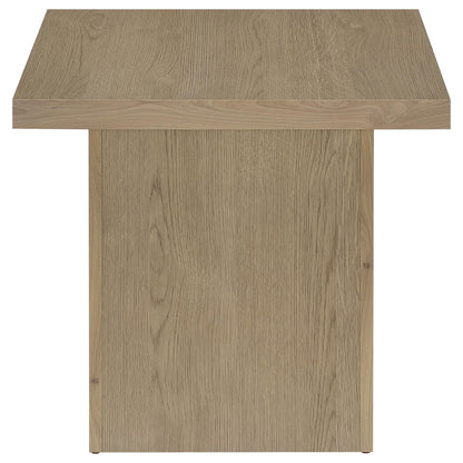 Devar 2-piece Square Cocktail Coffee End Table Set Latte