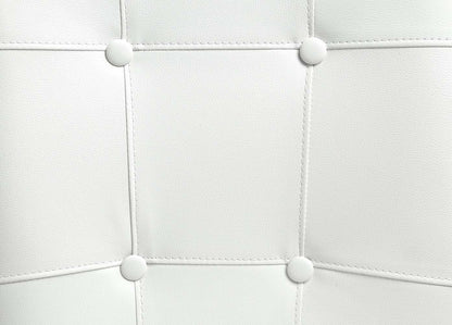 Hussein - Side Chair (Set of 2) - White Synthetic Leather & Black