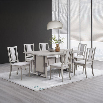 Marta - Side Chair (Set of 2) - Beige Linen & Natural