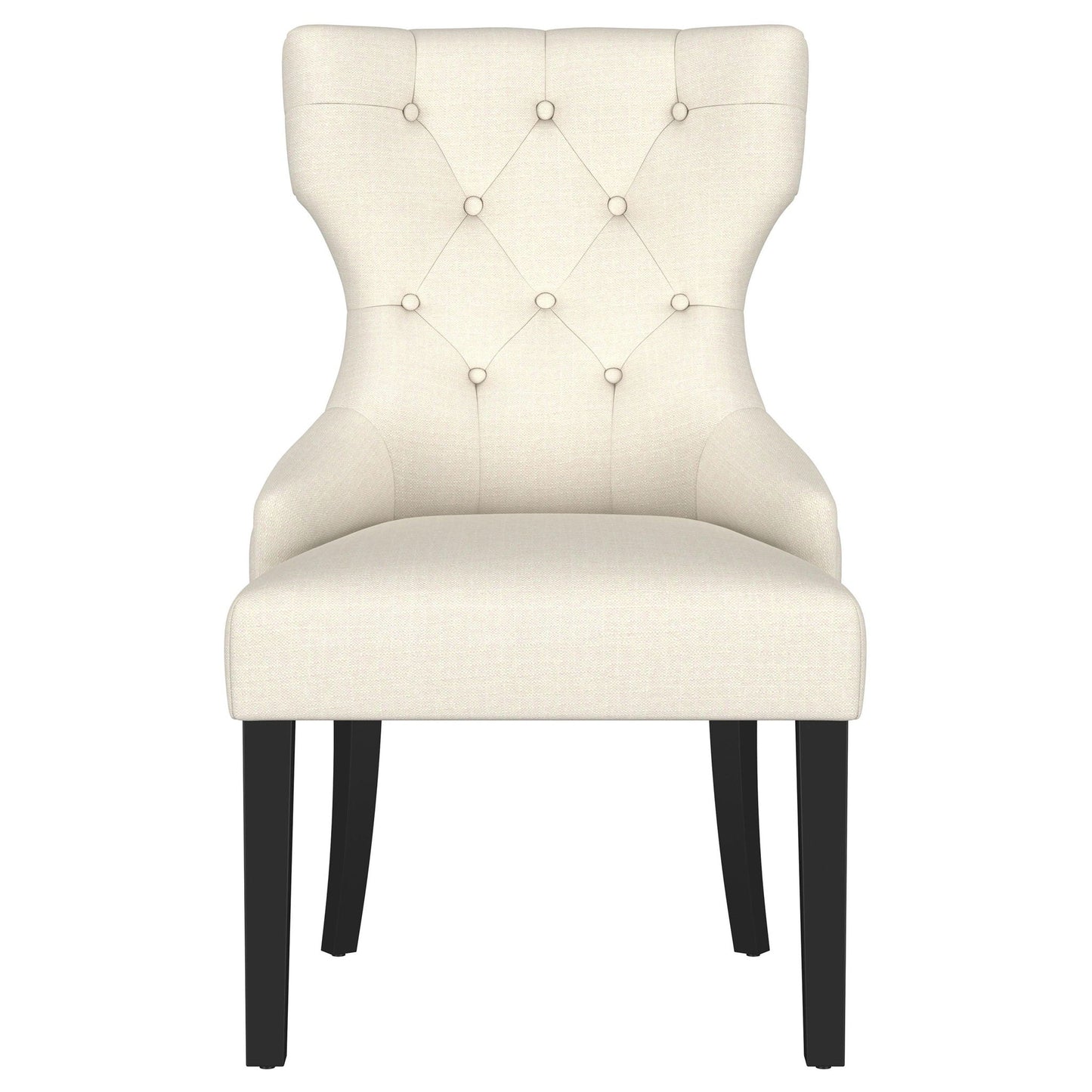 Baney Fabric Upholstered Dining Side Chair Cream and Black