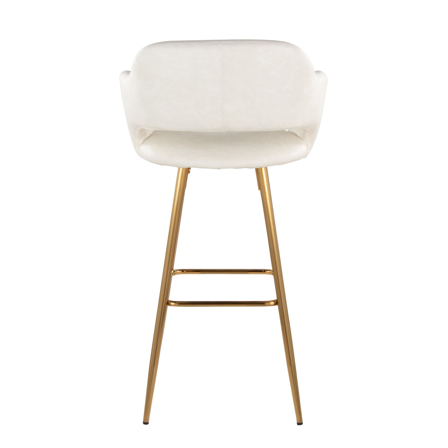 Margarite - Contemporary Fixed Height Barstool With Footrest (Set of 2) With Square