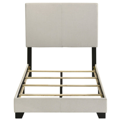 Dorian Fabric Upholstered Twin Panel Bed Cream