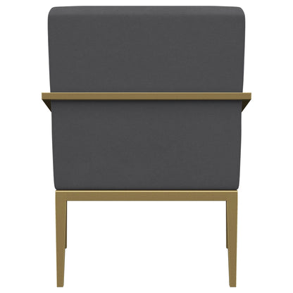 Kirra Upholstered Metal Arm Accent Chair Dark Grey