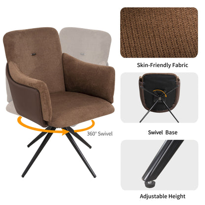 Swivel Home Office Desk Chairs With Arm (Set of 2)