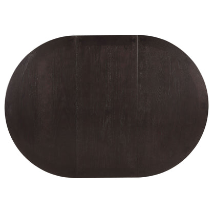 Lavon Oval 60-inch Wood Extension Leaf Dining Table Espresso