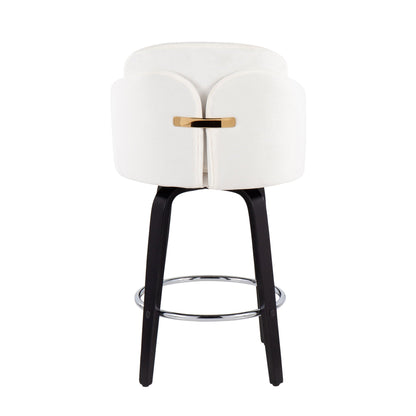 Dahlia - Contemporary Counter Stool Round Footrest (Set of 2)
