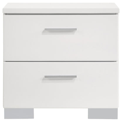 Felicity 4-piece California King Bedroom Set White Gloss