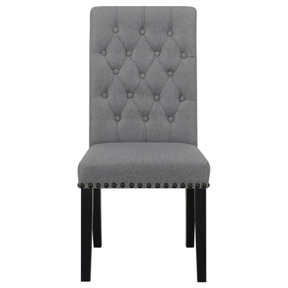 Alana Fabric Upholstered Dining Side Chair Grey (Set of 2)