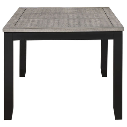 Elodie 7-piece Rectangular Extension Leaf Dining Set Black