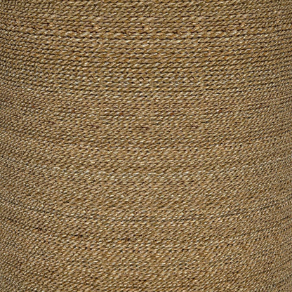 Halden Round Woven Seagrass Accent Side Table Light Brown