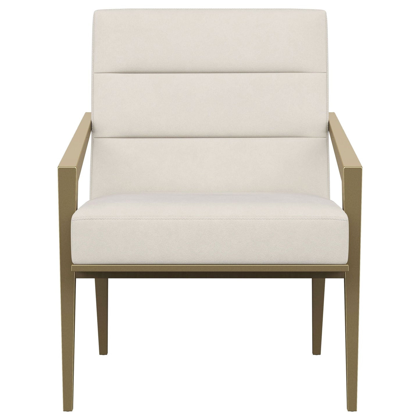Kirra Upholstered Metal Arm Accent Chair Cream