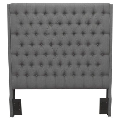 Camille Upholstered Queen Panel Headboard Grey