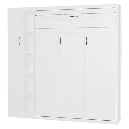 Murphy Wall Bed With Shelves, Wardrobe And LED Lights