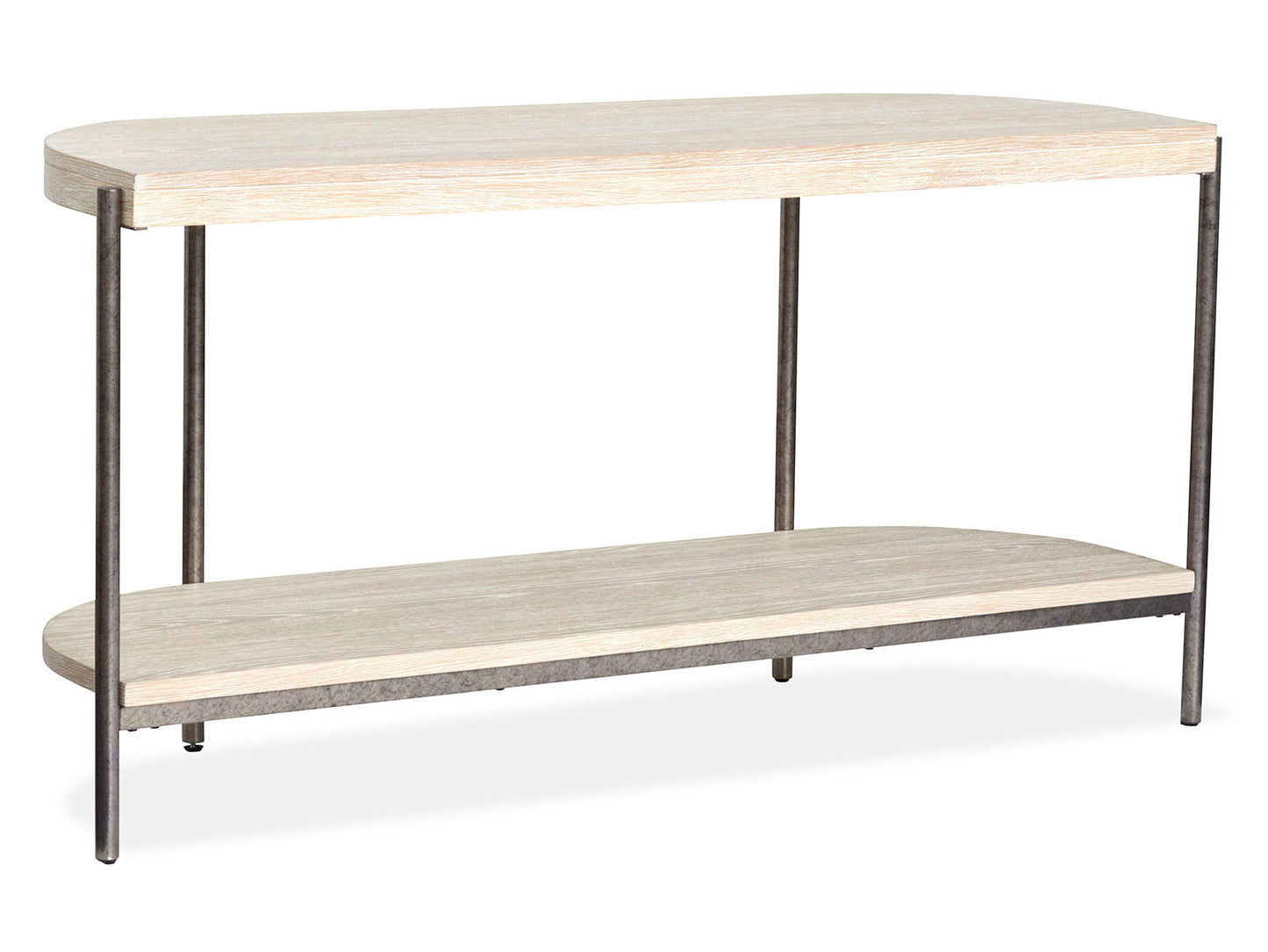 Jennings - Demilune Sofa Table - Edgecomb Gray And Weathered Antique Nickel