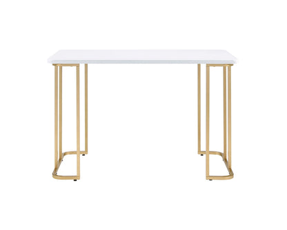 Estie - Writing Desk - White / Gold