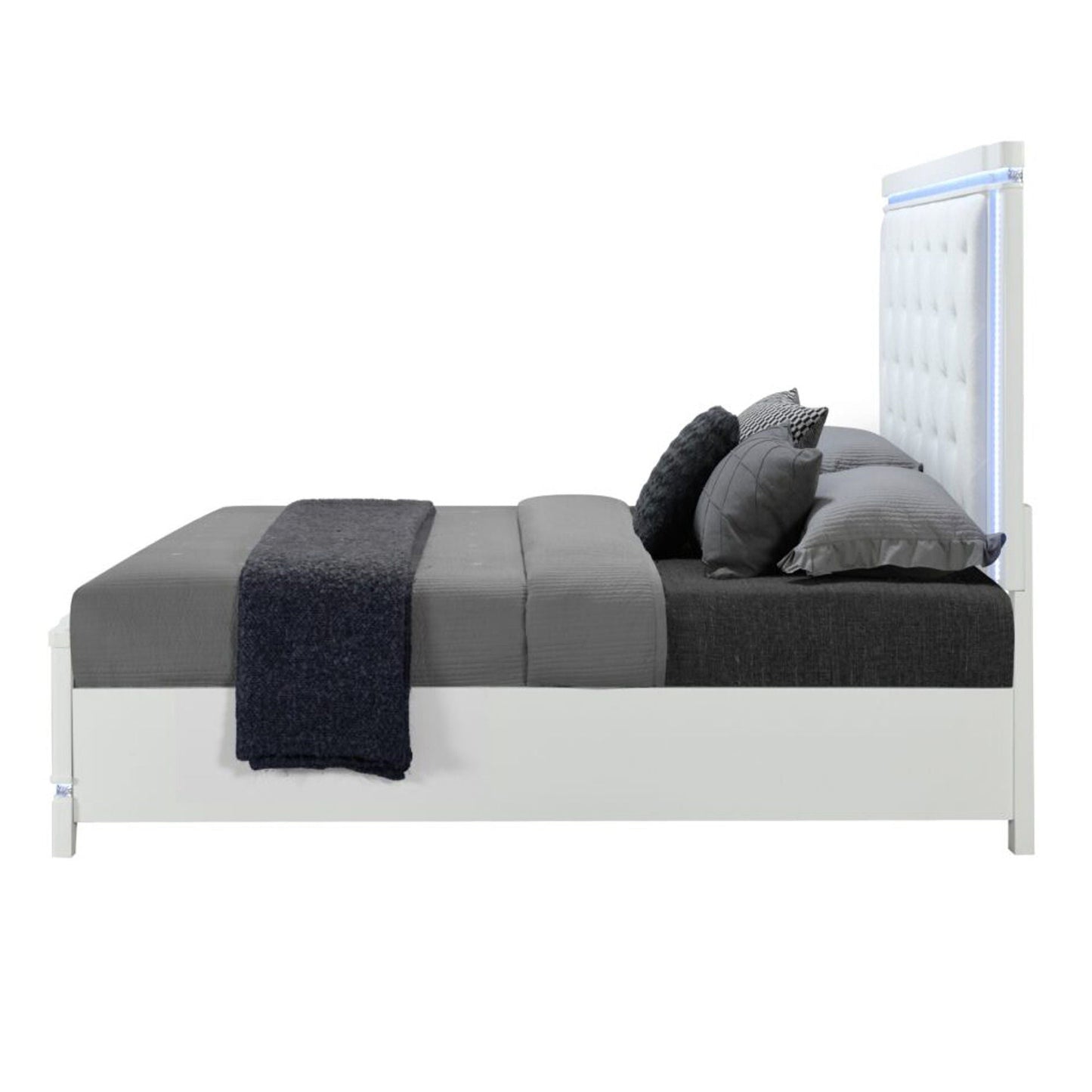 Adalid - Contemporary Bed With LED Lights