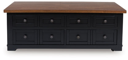 Wildenauer - Lift Top Cocktail Table - Brown / Black