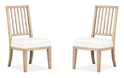 Coventry - Upholstered Side Chair With Solid Wood Back (Set of 2) - Honey Maple