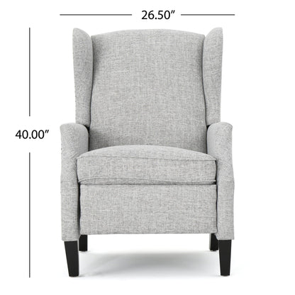 Westeros Wing Back Fabric Upholstered Recliner