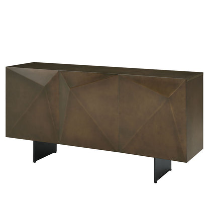 Malika - Ceramic Top Server - Copper Cross Brushed