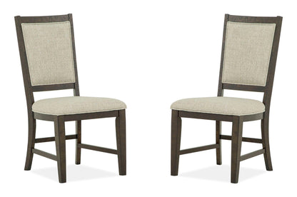 Westley Falls - Step Up Side Chair With Upholstered Seat & Back (Set of 2) - Dark Brown