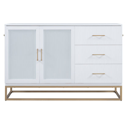 Murphy Bed With Frosted Glass Doors Design, Fake Drawers, Metal Legs