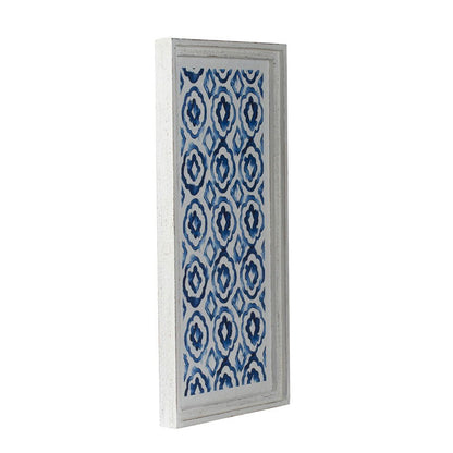 Hanging Sculptures, Modern Wall Art Decor (Set of 2) - White / Blue