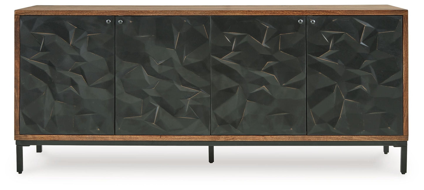 Dorannby - Accent Cabinet - Black / Brown