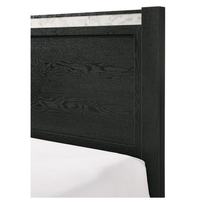 Contemporary Panel Bed With Accents