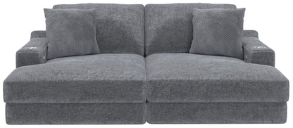 Cozy - 2 Piece Double Wide Chaise With USB Charging Ports