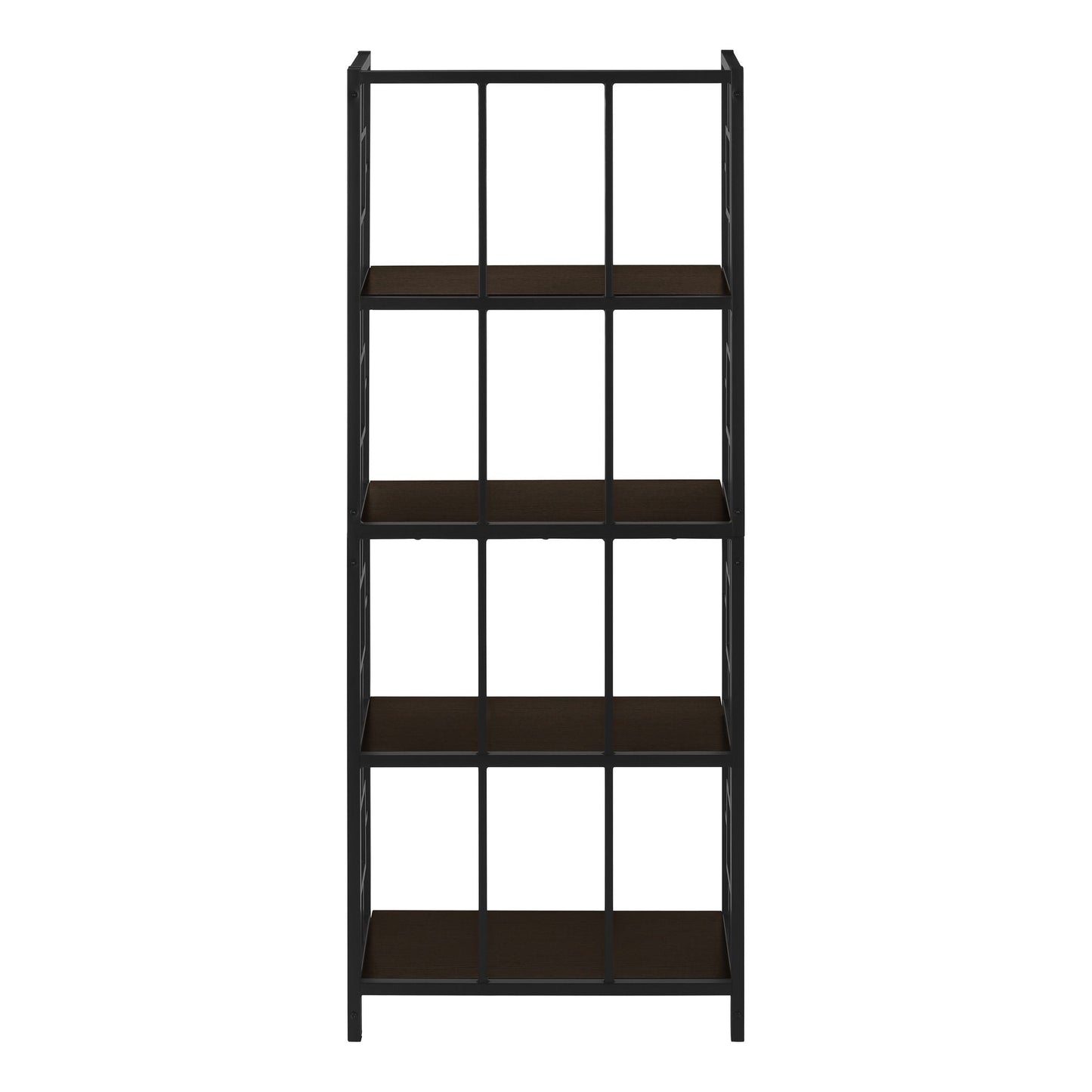 Bookshelf, Bookcase, Etagere, 4 Tier, For Office, Contemporary & Modern - Espresso