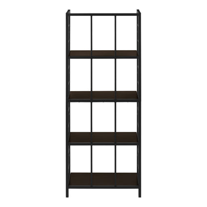 Bookshelf, Bookcase, Etagere, 4 Tier, For Office, Contemporary & Modern - Espresso