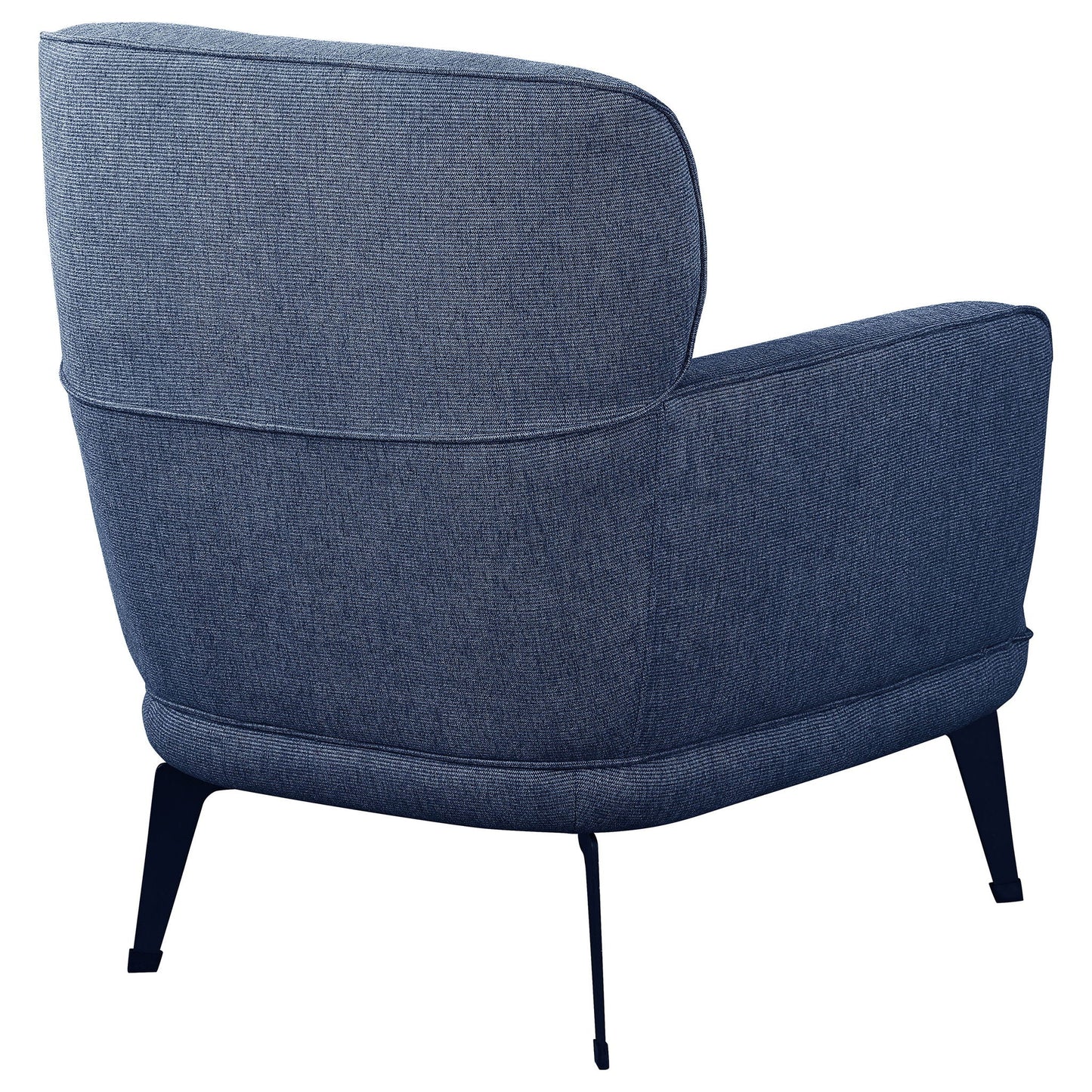 Andrea Upholstered Crescent Arm Accent Chair Blue