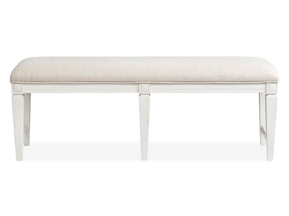 Willowbrook - Upholstered Bench - Egg Shell White