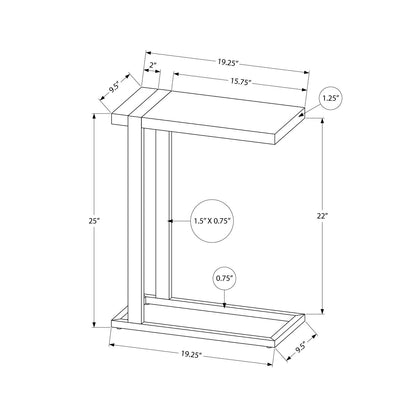 Accent Table, C - Shaped, Contemporary & Modern Stylish Design