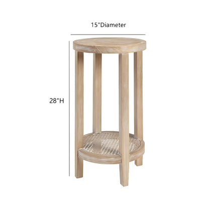 Bedford - Round Accent Table - Reclaimed Wheat