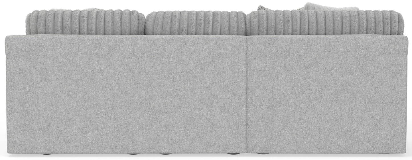 Logan - Upholstered Sectional With Comfort Coil Seating And Accent Pillows Included