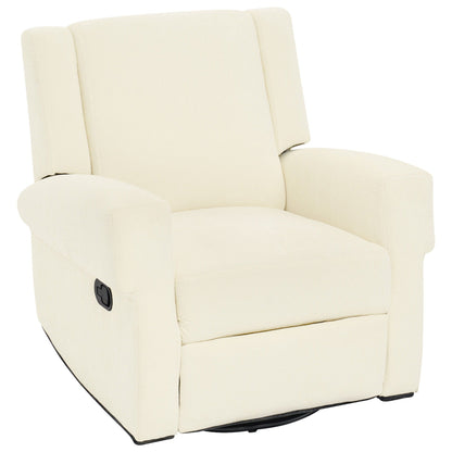 Manual Recliner Chair With Swivel Rocker Function, Dual Recline Angles