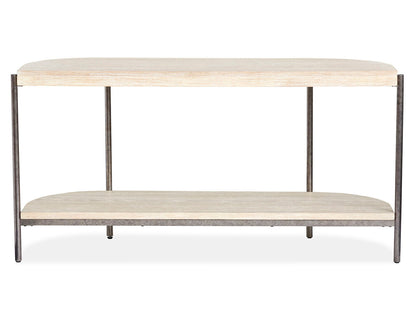 Jennings - Demilune Sofa Table - Edgecomb Gray And Weathered Antique Nickel