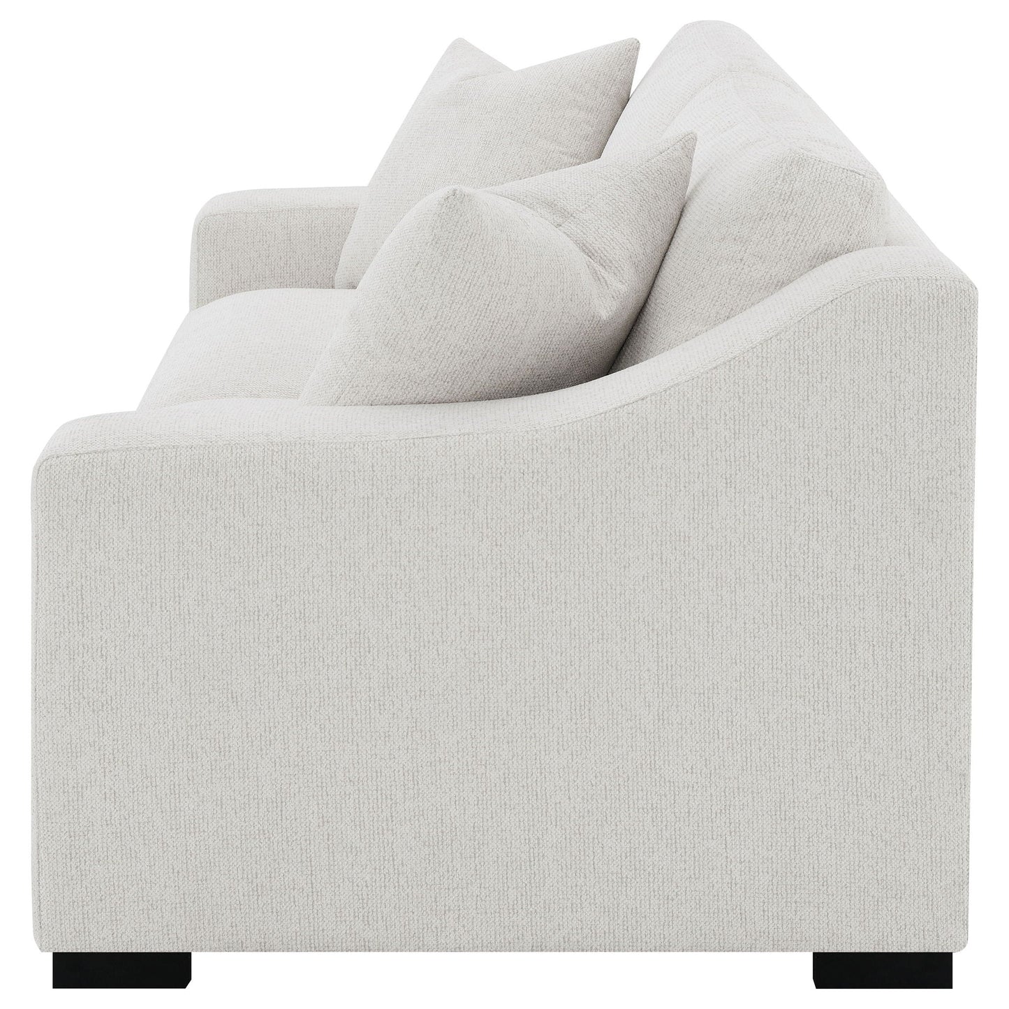 Ashlyn Fabric Upholstered Track Arm Sofa Sand