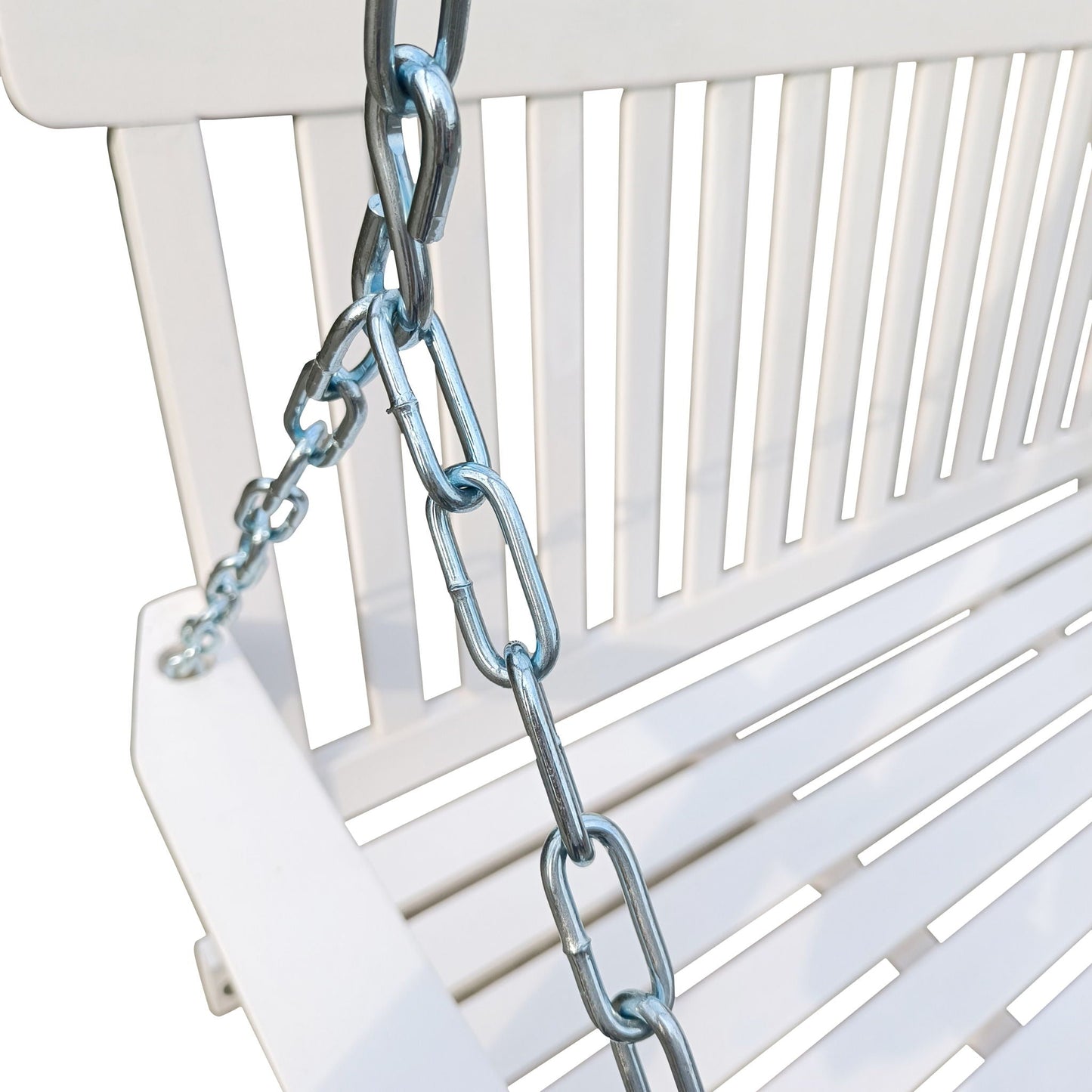 Front Porch Swing With Armrests For Outdoor Patio, Garden Yard, Backyard Or Sunroom