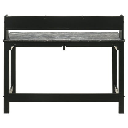 Besler 47-inch SmartTop Writing Desk with Shelf Grey Stone and Black