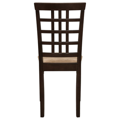 Kelso Lattice Back Dining Side Chair Cappuccino (Set of 2)