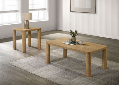 Castlewood Engineered Wood Accent Side End Table Light Oak
