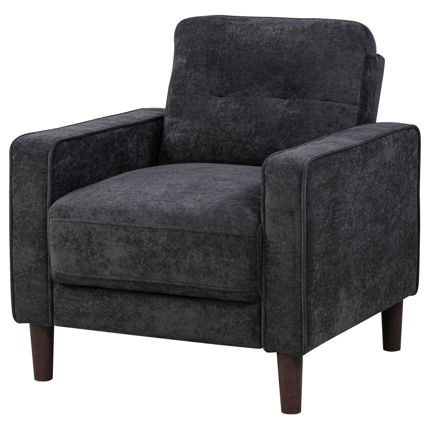 Bowen II Fabric Upholstered Track Arm Chair Steel Grey
