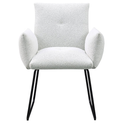 Ackland Upholstered Dining Arm Chair Light Grey (Set of 2)